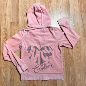 Juicy Couture Large Pink Full Zip Sweatshirt Hoodie